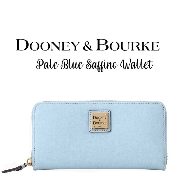 Dooney Pale Blue Italian Saffino Wallet